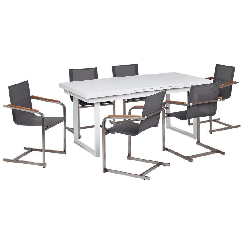 Zestaw ogrodowy dla 6 osób Valcanetto/cosoleto Metal Szary 1 kpl