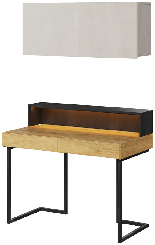 Nowoczesna meblościanka młodzieżowa z biurkiem i komodą TEEN FLEX