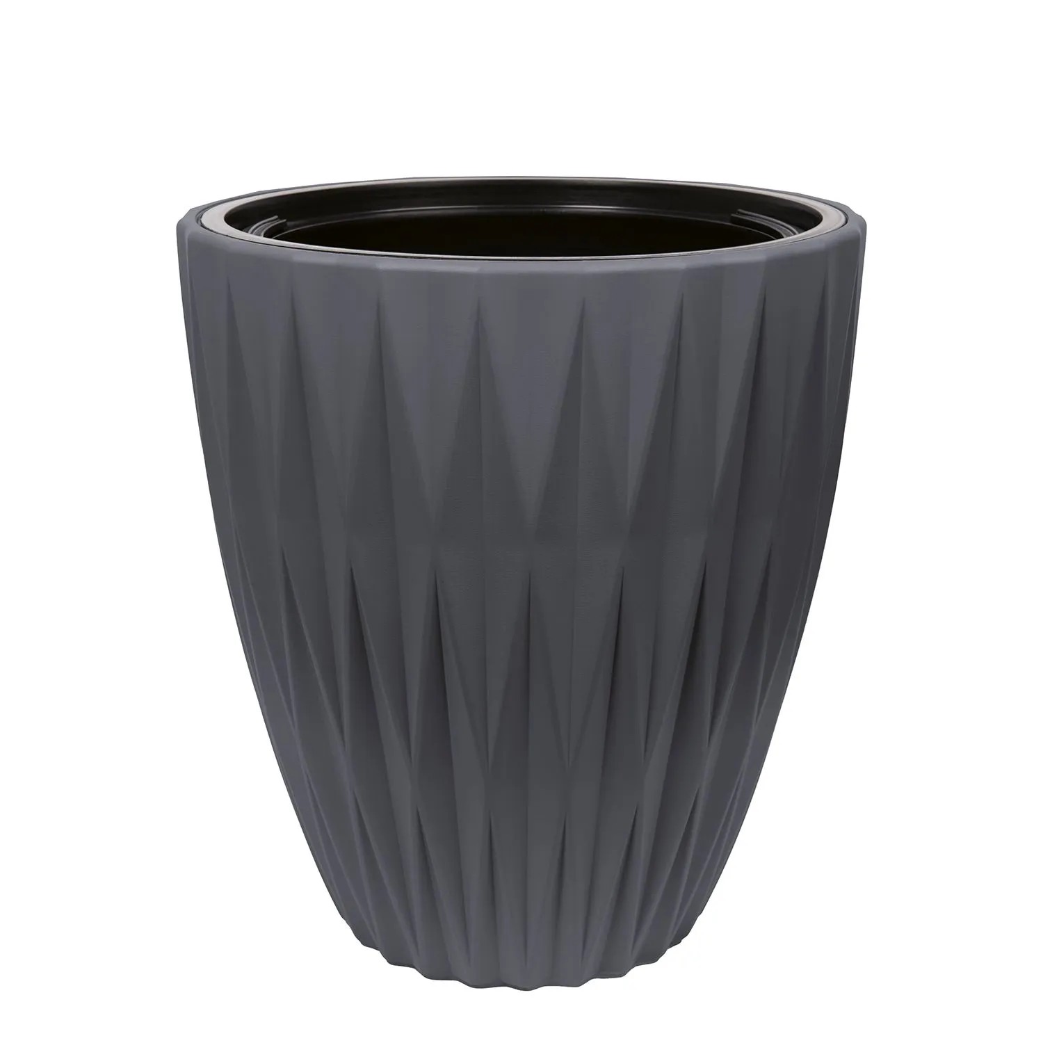 Doniczka z wkładem Caro antracytowa wys. 32 cm- 30 cm