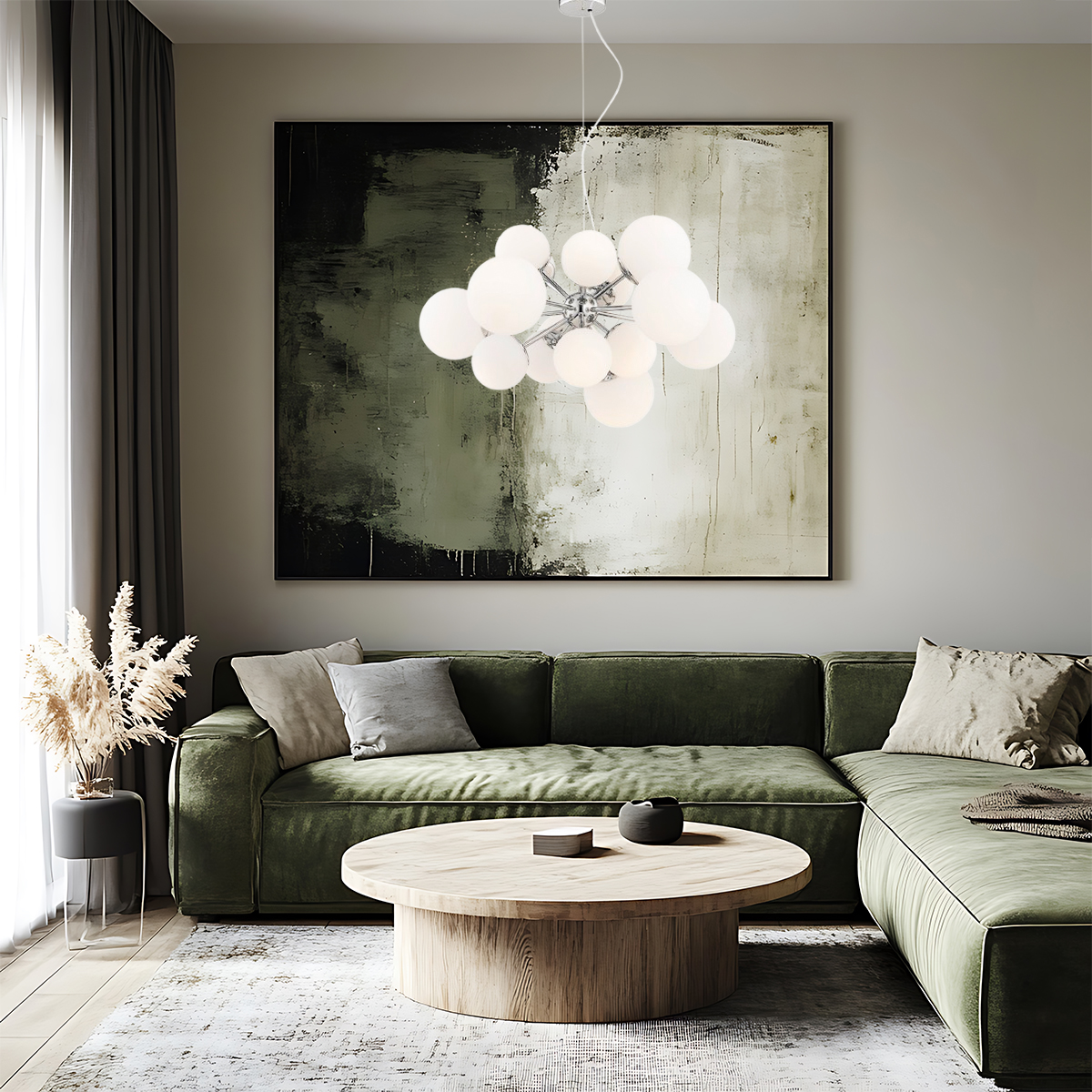 Argon Satelite lampa wisząca 15x15W opal mat/chrom 5021