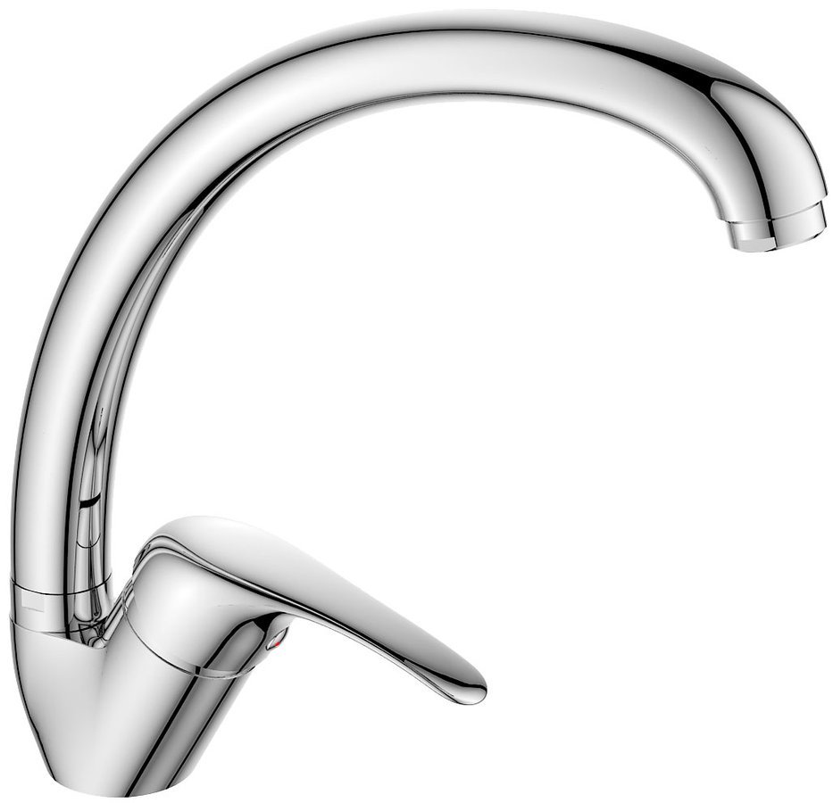 Aqualine Kasiopea bateria kuchenna stojąca z obrotową wylewką chrom 1107-65