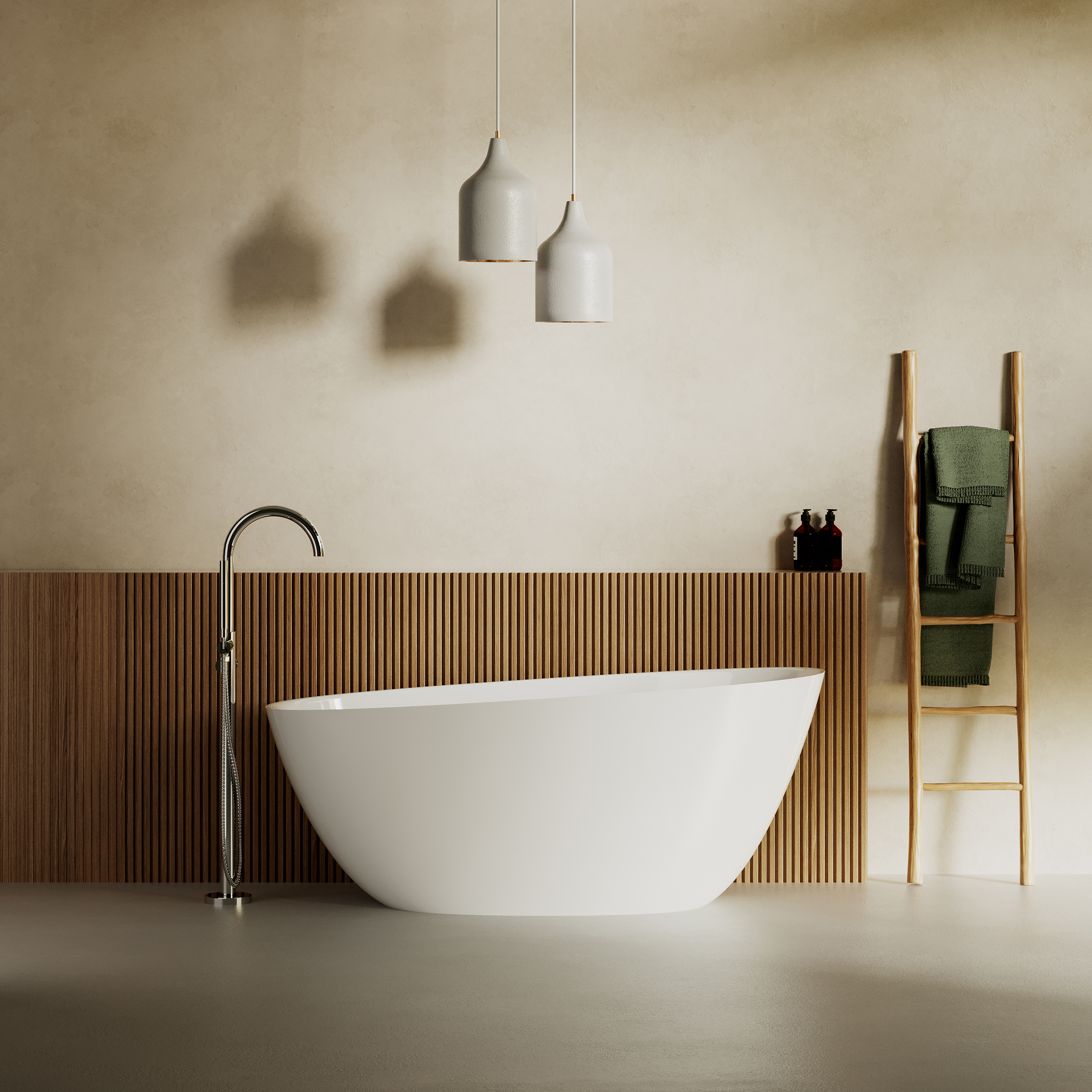 Lavaberg Skum wanna wolnostojąca 157x68 cm owalna biała 663122161103