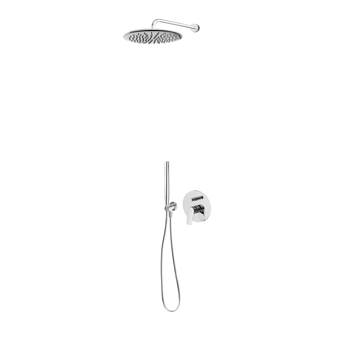 Zestaw Oltens Vernal bateria podtynkowa z deszczownicą 30 cm Sondera i kompletem prysznicowym Ume (34104100, 37002100, 39400100, 37102100, ... - 