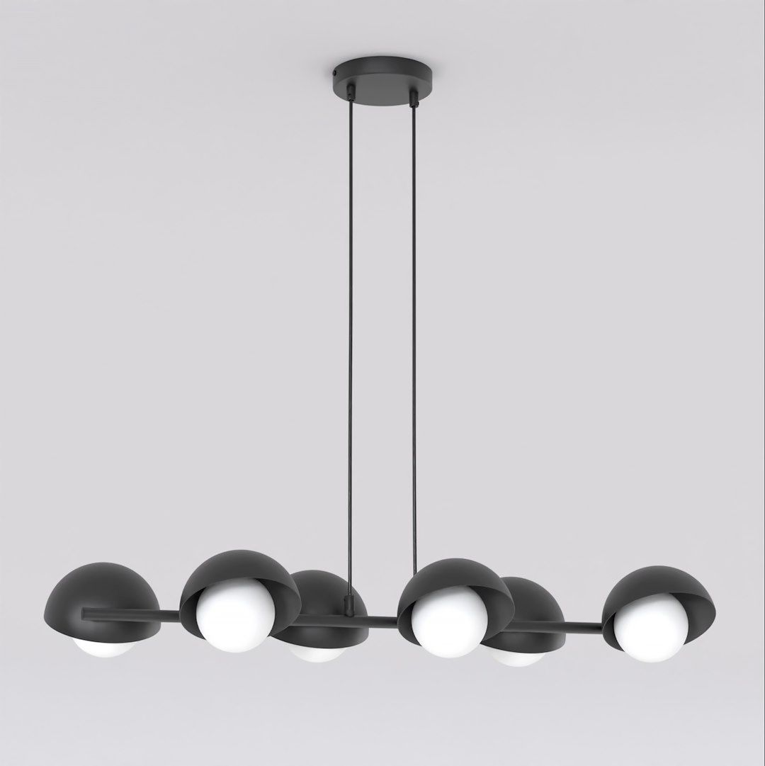 Darmowa Dostawa - Lampa wisząca 6x8 W czarna Emibig Boom 15896
