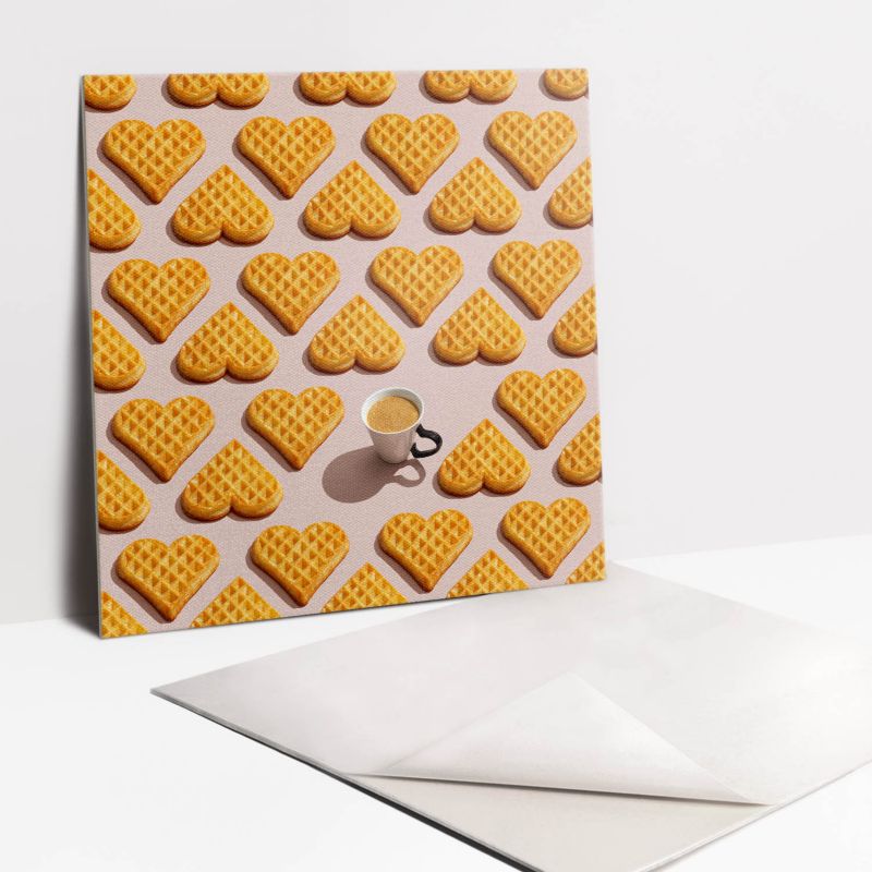 Kafelki samoprzylepne Tulup 30x30 cm Ciasteczka i kawa 9 szt.