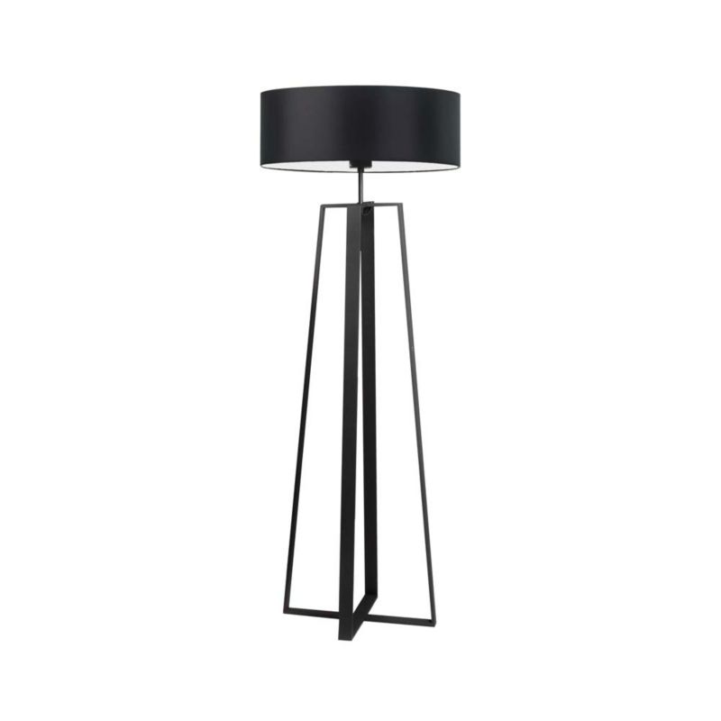 Lampa stojąca Volta Light Factory podłogowa z abażurem czarny walec WENIS 1szt.