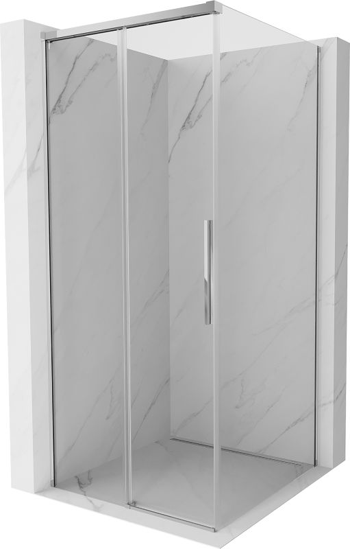 Kabina prysznicowa przesuwna Mexen Rox transparent chrom 100x100 cm 1 szt.