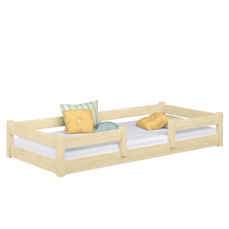 Drewniane łóżko N-WOOD niskie N01 sosna bezbarwna 90x200 1szt.