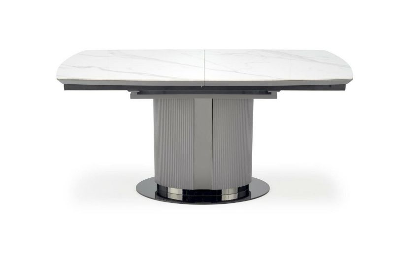 Stół Dallas INTESI stół rozkładany do jadalni i salonu blat ceramiczny biały marmur 160-220 cm 1 szt.