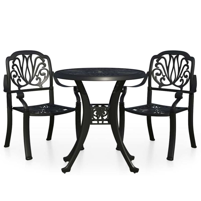 Zestaw mebli ogrodowych bistro WaszeMeble aluminium czarny WM-3070572 1 kpl