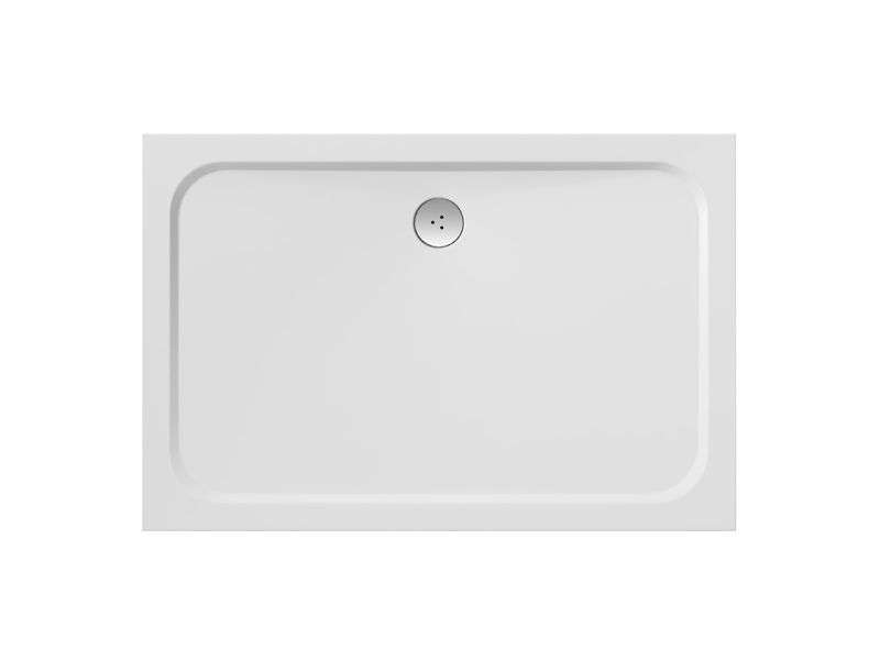 Prostokątny brodzik prysznicowy konglomeratowy Ravak Gigant Pro Chrome 110x80 biały 1szt