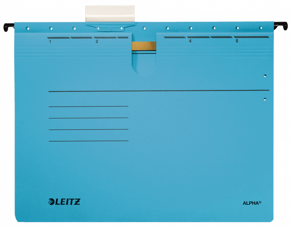 Skoroszyt zawieszany Leitz Alpha, A4, 348x270mm, 225g/m2, niebieski