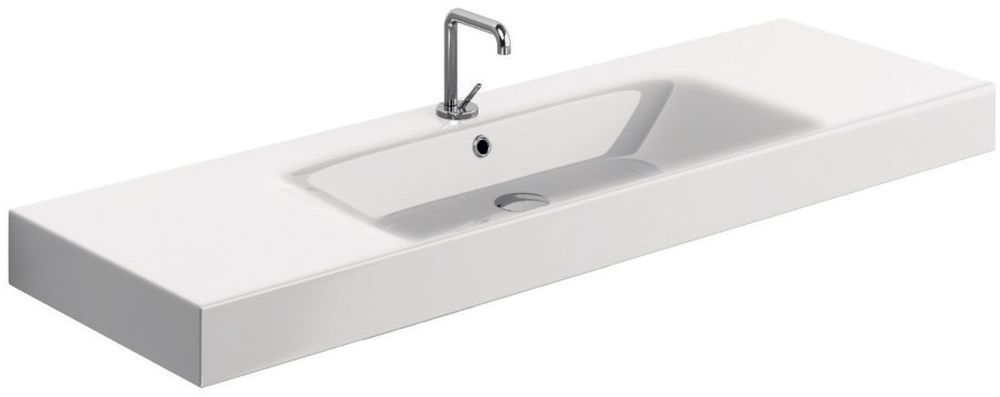 Kerasan Cento umywalka 140x45 cm prostokątna biała 353501