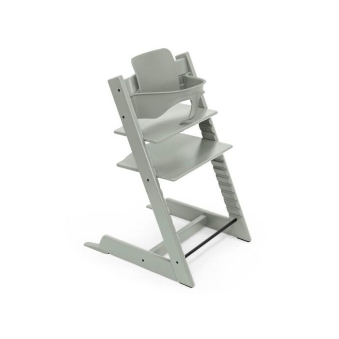 Stokke Tripp Trapp z Baby Set - rosnące krzesełko do karmienia + barierka z oparciem -Glacier Green