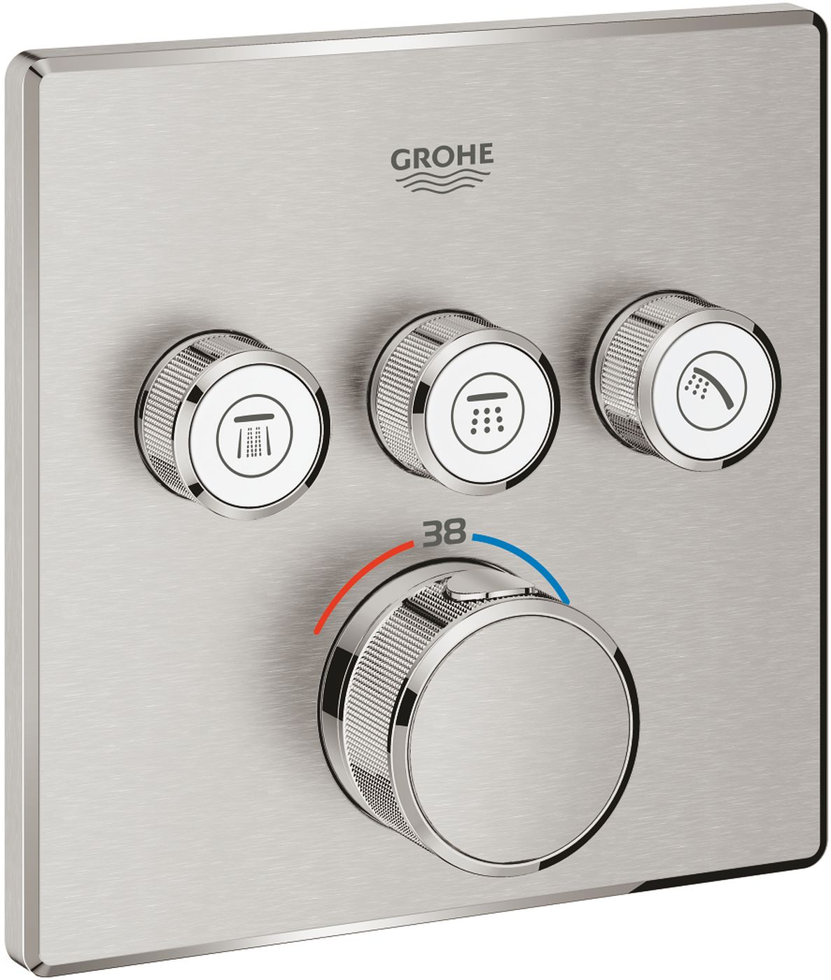 Darmowa Dostawa - Bateria wannowo-prysznicowa podtynkowa z termostatem supersteel Grohe Grohtherm SmartControl 29126DC0