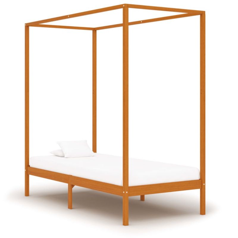 Łóżko drewniane WaszeMeble 100x200 cm brąz WM-283257 1 szt.