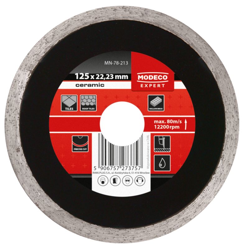 Tarcza diamentowa pełna Modeco Expert 125 mm - opakowanie kartonowe - 1 szt.