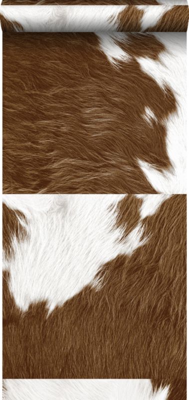 Tapeta XXL Origin Wallcoverings wygląd skóry bydlęcej brązowymIbiałym 50 x 900 cm - 1 rol.