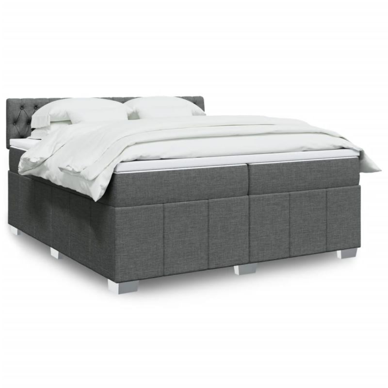Łóżko kontynentalne WaszeMeble 200x200 cm ciemnoszara WM-3289483 1 szt.