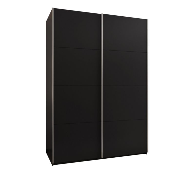 Szafa przesuwna Abiks LUX wysoka szer.170cm czarny/czarny/srebrny 1szt.