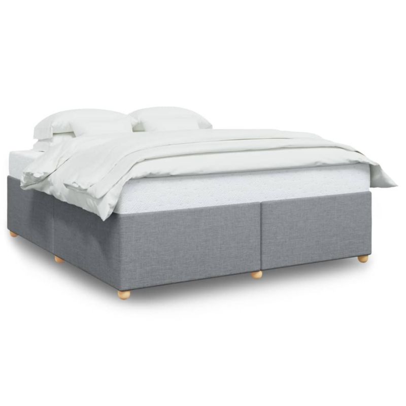 Łóżko tapicerowane WaszeMeble 200x200 cm jasnoszara WM-3284757 1 szt.