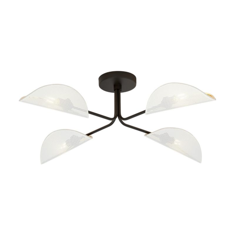 Lampa sufitowa Emibig Gomez czarno-biała-złota wym: 20 x 87 cm 4xE14 x 10W 1 szt.