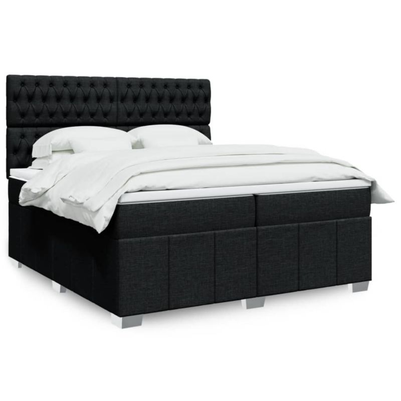 Łóżko kontynentalne WaszeMeble 200x200 cm czarne WM-3294084 1 szt.