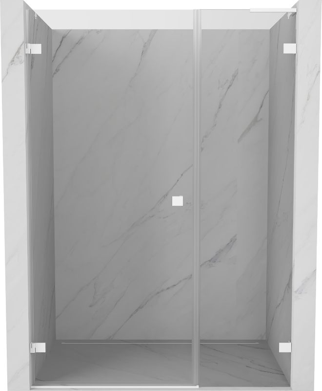 Drzwi prysznicowe uchylne Mexen Lunar-B L białe 145 cm 1 szt.
