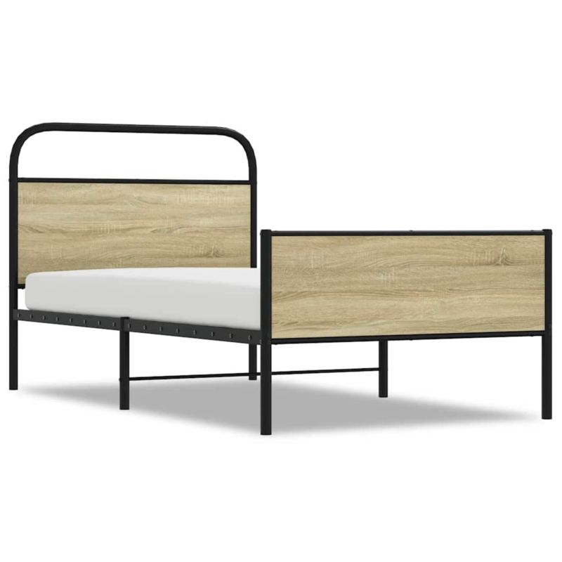 Rama łóżka WaszeMeble 90x190 cm Dąb sonoma metal WM-4100438 1 szt.