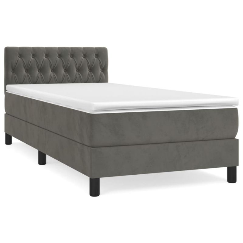 Łóżko kontynentalne WaszeMeble 100x200 cm ciemnoszary WM-3141468 1 szt.