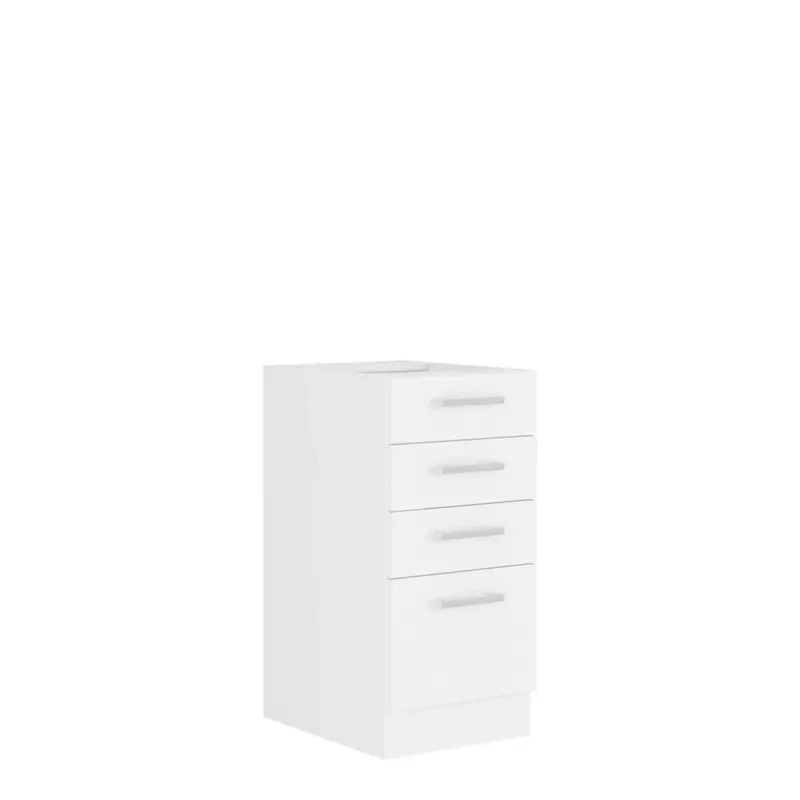 Szafka kuchenna z szufladami biały mat 40 cm SNOW