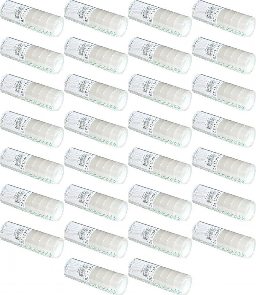 50x Taśma klejąca Q-Connect, 18mmx20m, 8 sztuk, przezroczysty