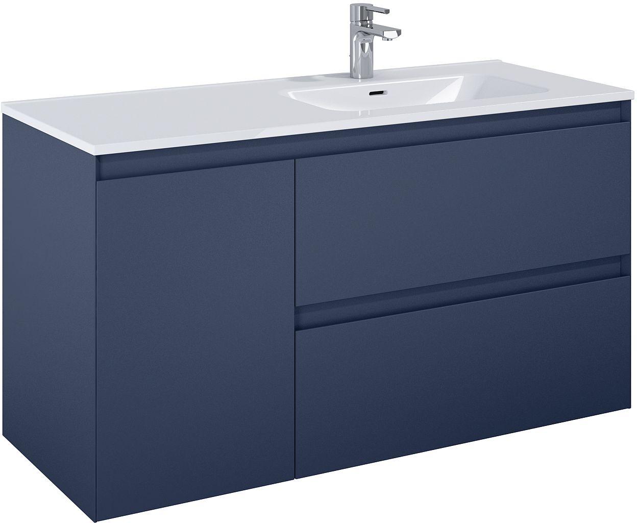 Elita Split szafka 120x45,8x63,5 cm podumywalkowa wisząca prawa navy blue matt RE011205257030