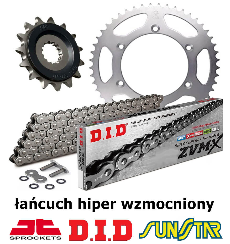 Kawasaki Kle 500 1997-2005 Zestaw Napędowy Did Hiper Wzmocniony Kawasaki 2001 500 Kle 500