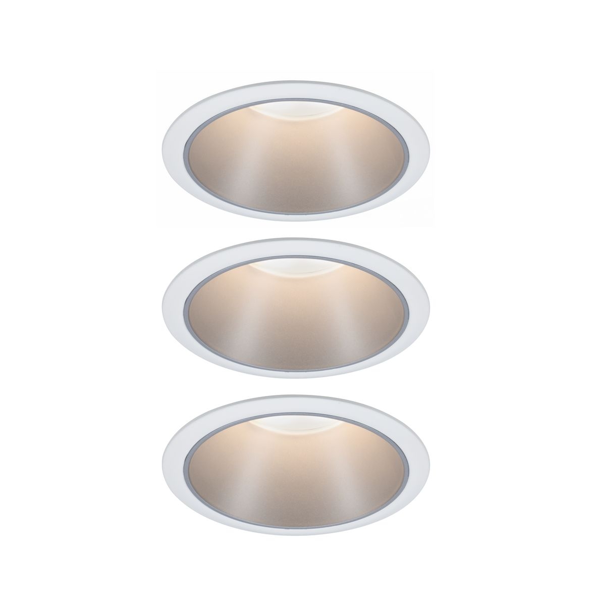 Darmowa Dostawa - Lampa do zabudowy 3x6.5 W biała-srebrna Paulmann Cole Coin 93410