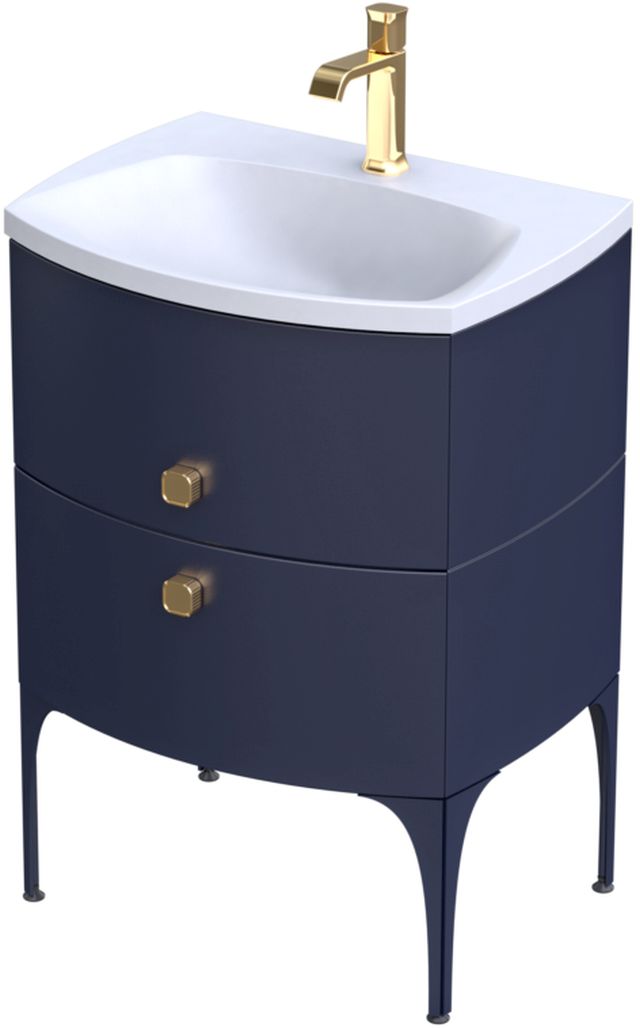 Darmowa Dostawa - Szafka 61.6x47.7x55.4 cm podumywalkowa wisząca niebieska Oristo Louis OR50SD2S6214