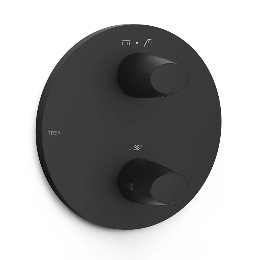 Darmowa Dostawa - Bateria wannowo-prysznicowa podtynkowa czarny Tres Therm-Box 28125001NM