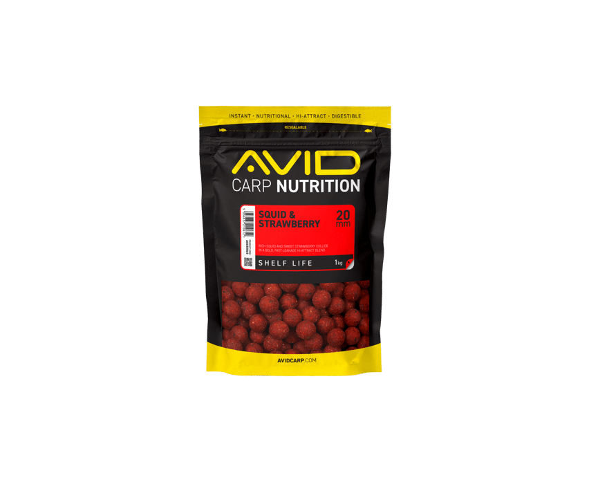 Avid Kulki proteinowe Carp Squid & Strawberry 1kg 20mm
