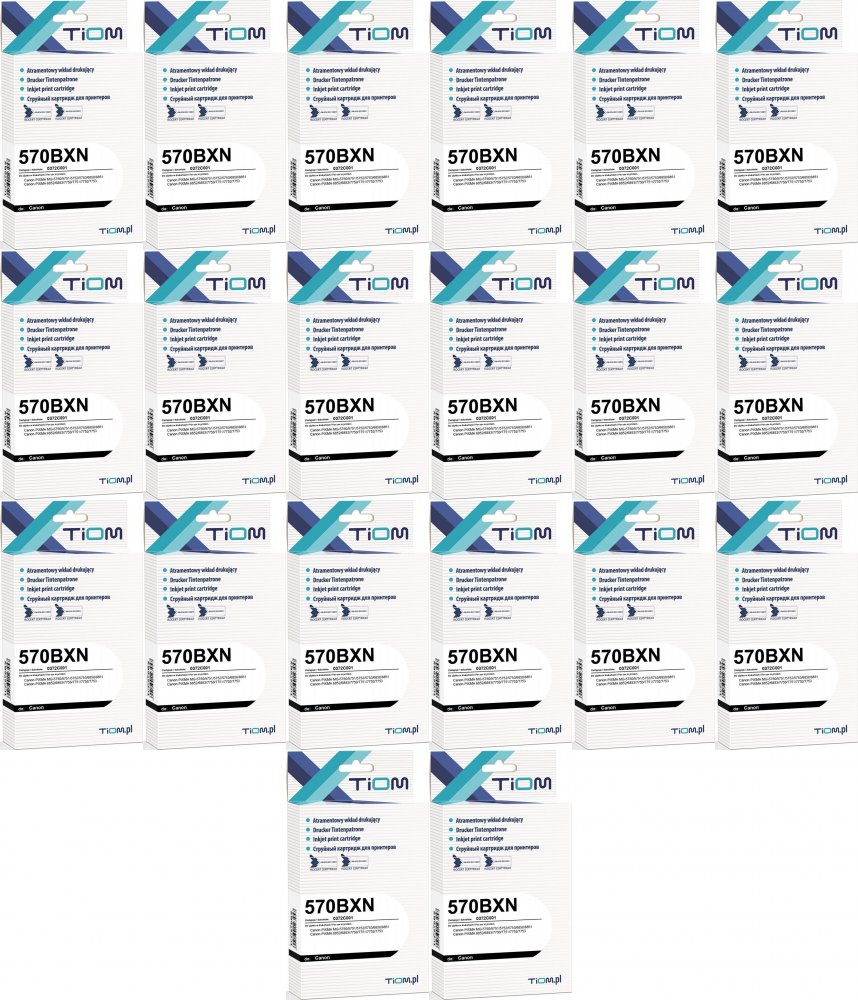 20x Tusz Tiom Ti-C570BX (PGI-570BK), 500 stron, black (czarny)