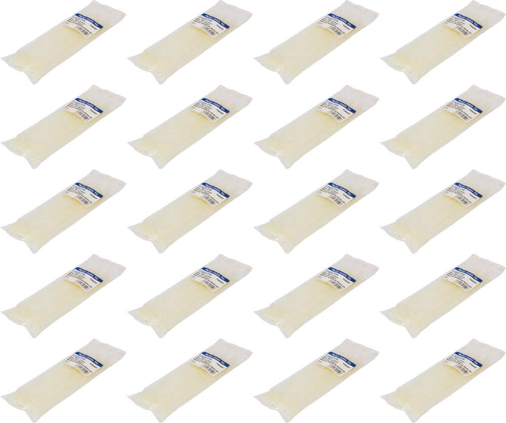 20x Opaski zaciskowe LogiLink, 150x2.5mm, 100 sztuk, biały