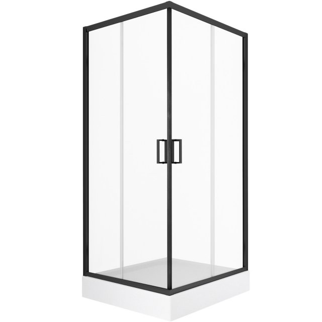 NEW TRENDY Kabina prysznicowa kwadratowa SUVIA BLACK 2D 90x90x206 z b