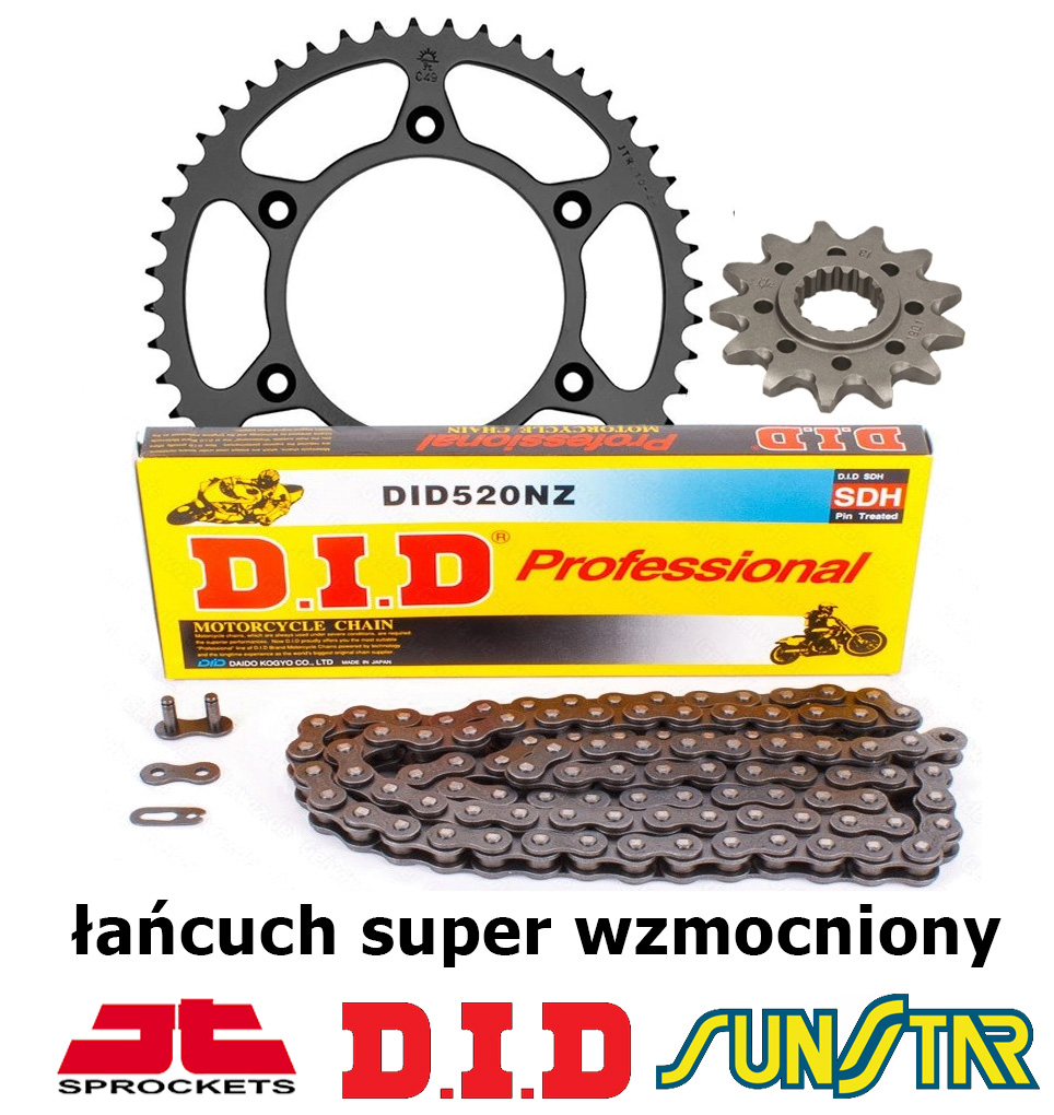 Honda Crf 150F 2006-2018 Zestaw Napędowy Did Super Wzmocniony Bezoring Honda 2008 150 Crf 150F