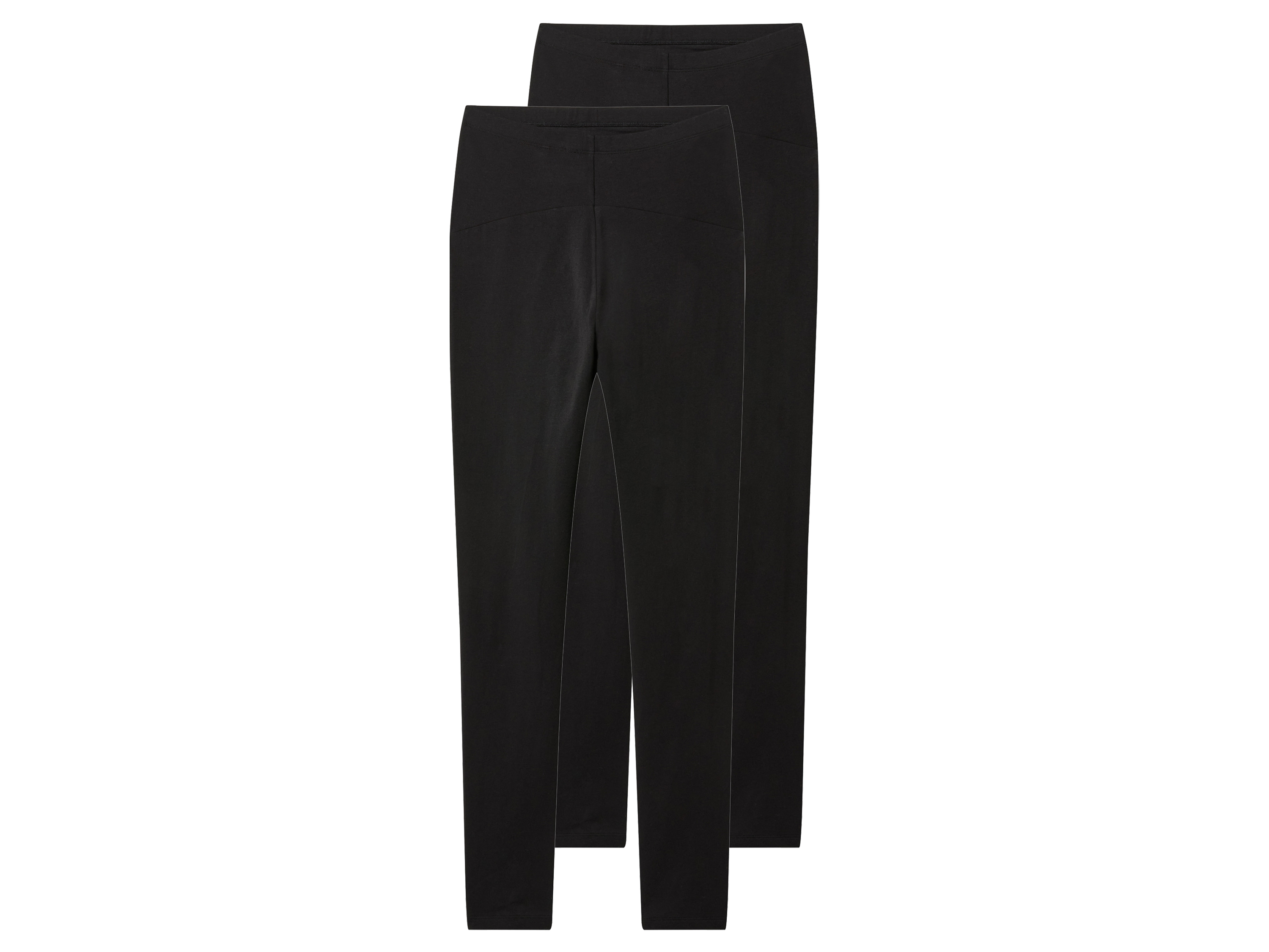 esmara Legginsy ciążowe damskie z biobawełną, 2 pary Czarny, XS 32/34