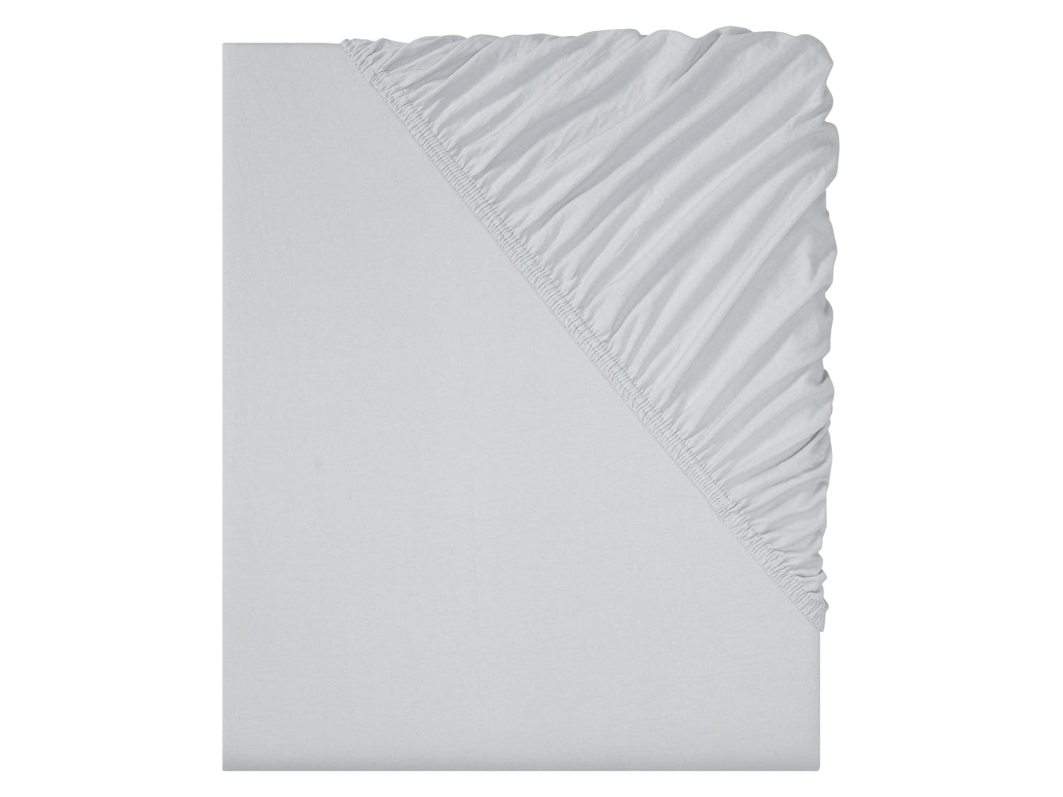 Livarno home Prześcieradło z dżerseju z gumką, 180-200 x 200 cm Jasnoszary