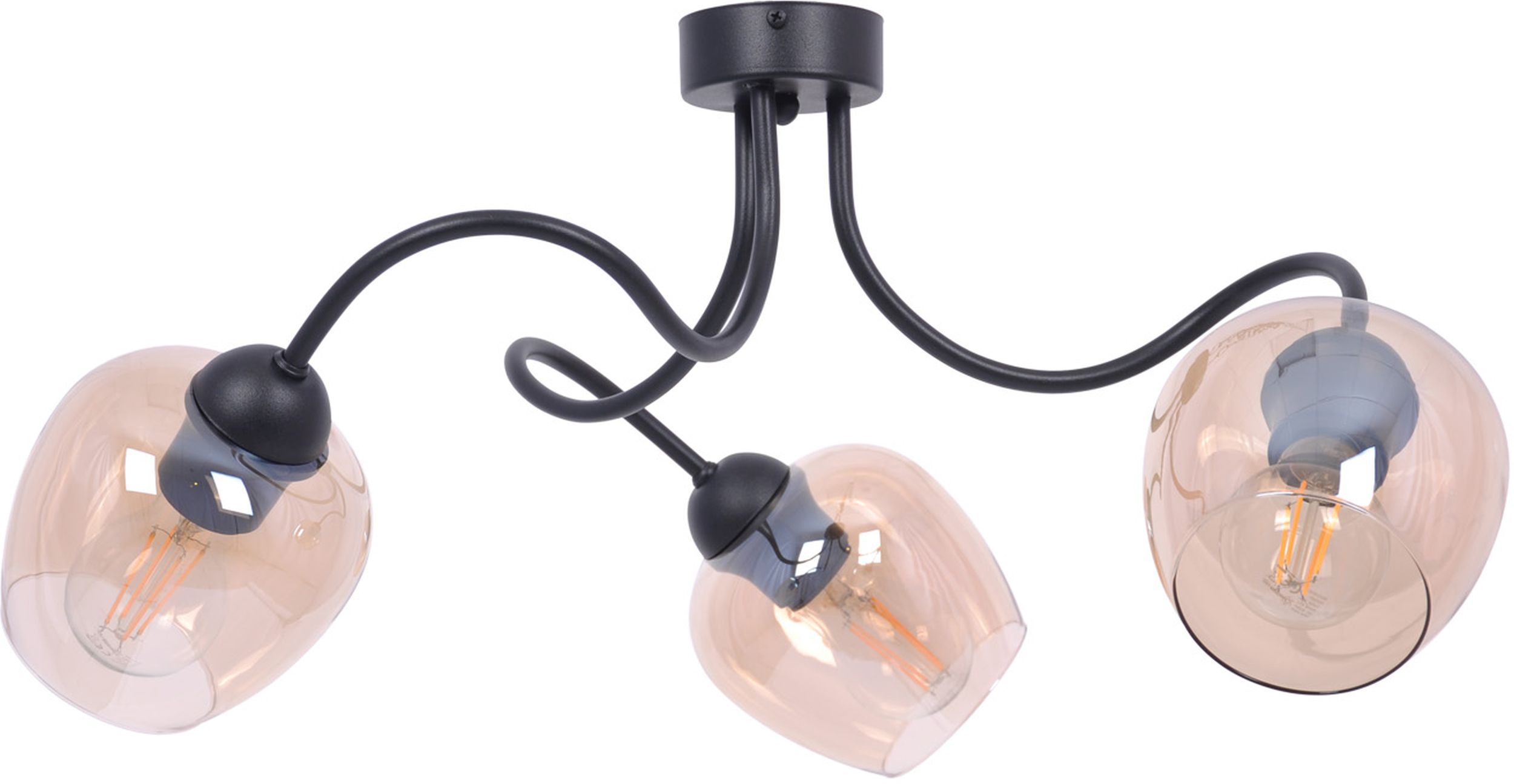 Darmowa Dostawa - Lampa podsufitowa 3x60 W czarny Kaja Diuna K5190