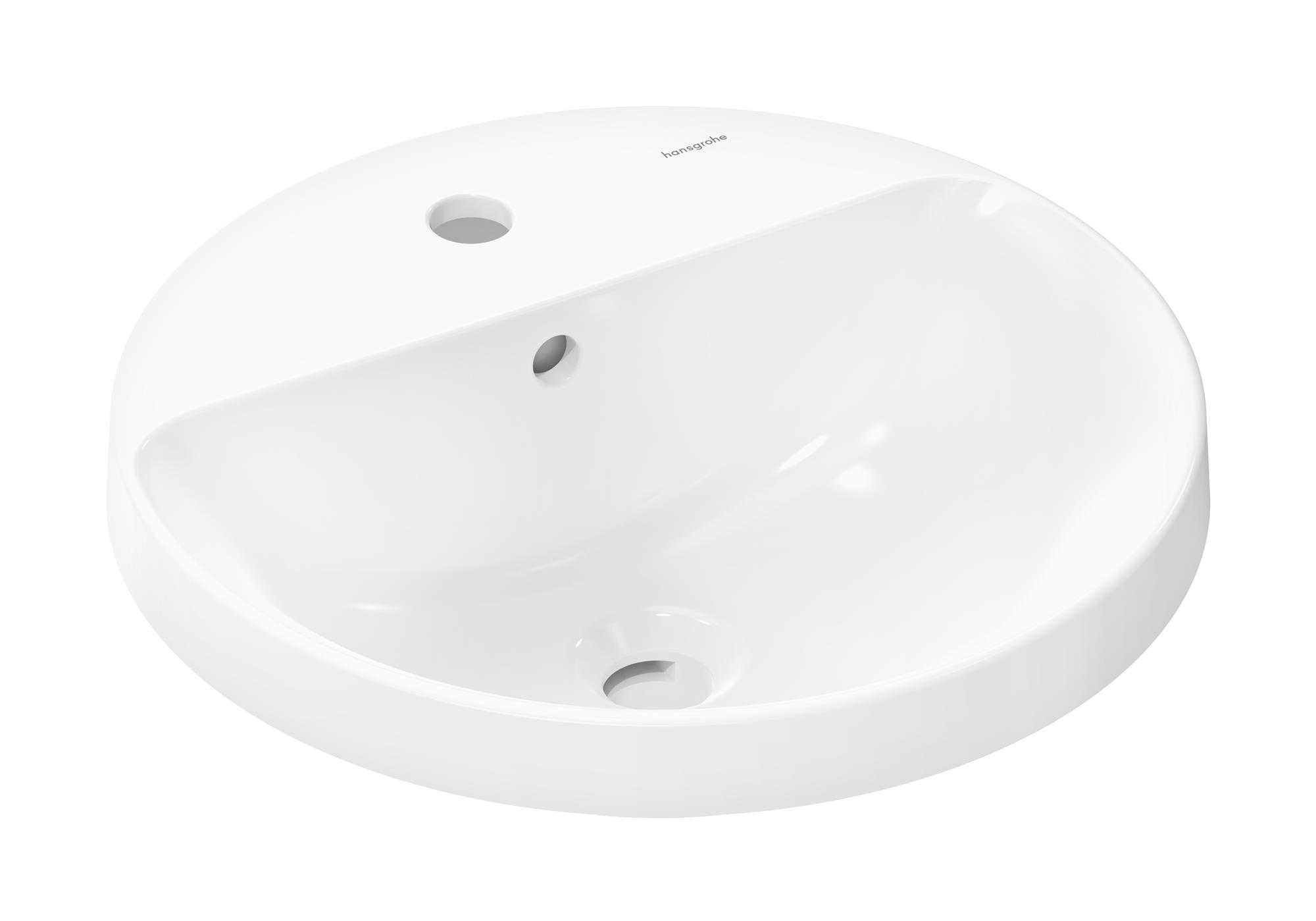 Darmowa Dostawa - Umywalka 45x45 cm okrągła wpuszczana biała Hansgrohe Xuniva S 60159450