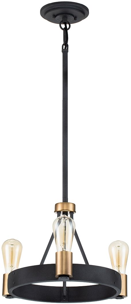 Darmowa Dostawa - Lampa wisząca 3x60 W mosiądz Quintiesse Silas QNSILAS3PDZ