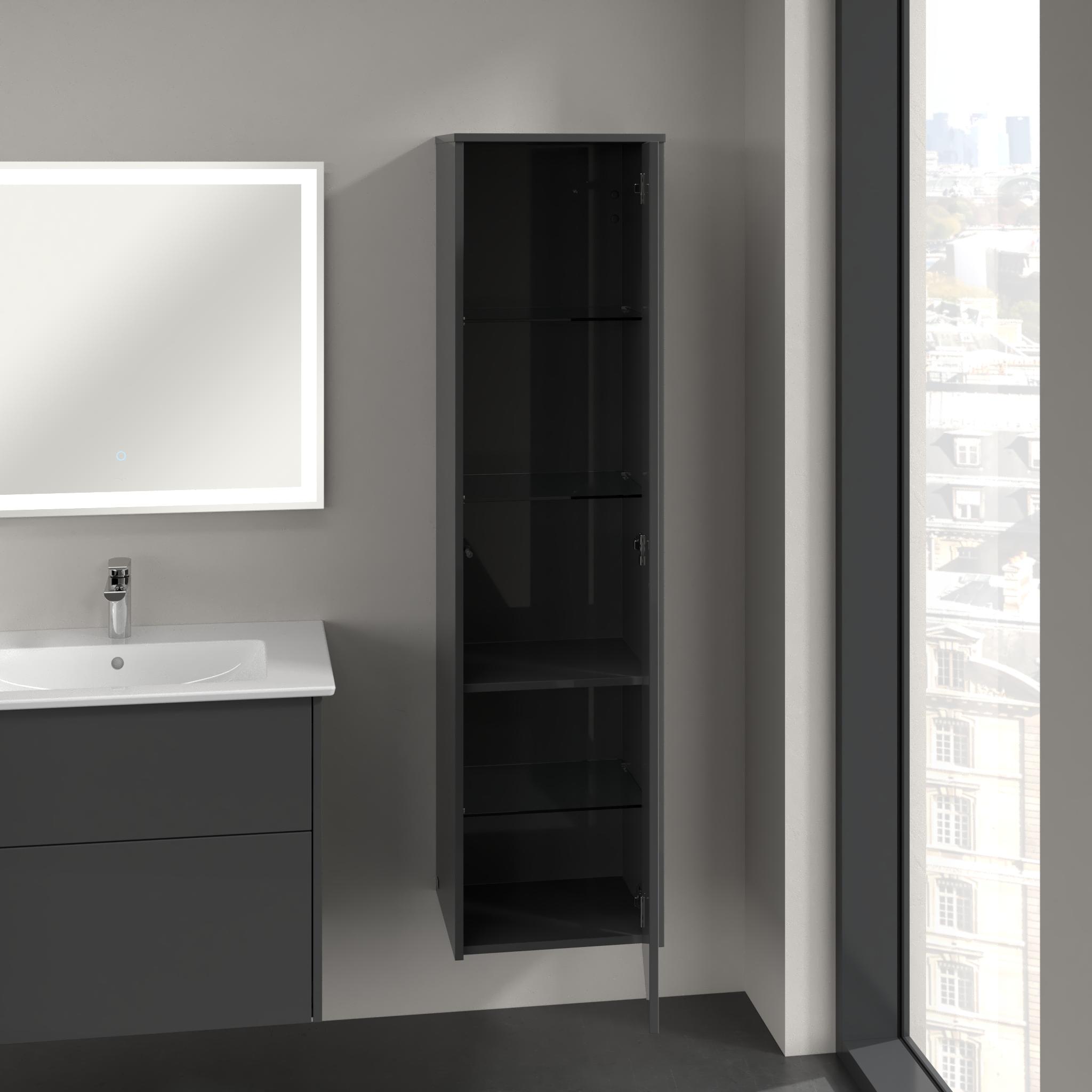 Darmowa Dostawa - Szafka 40x35x155 cm boczna wisząca szara Villeroy & Boch Finero C53201FP