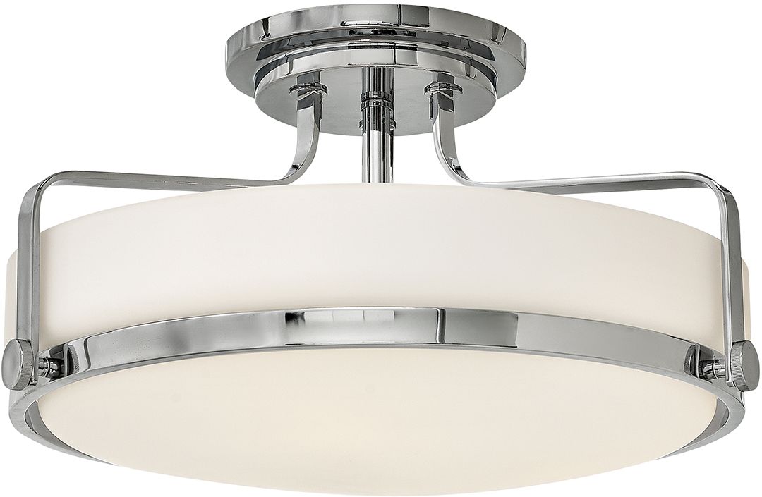 Darmowa Dostawa - Lampa podsufitowa 3x60 W biała-chrom Elstead Lighting Harper HKHARPERSFMCM