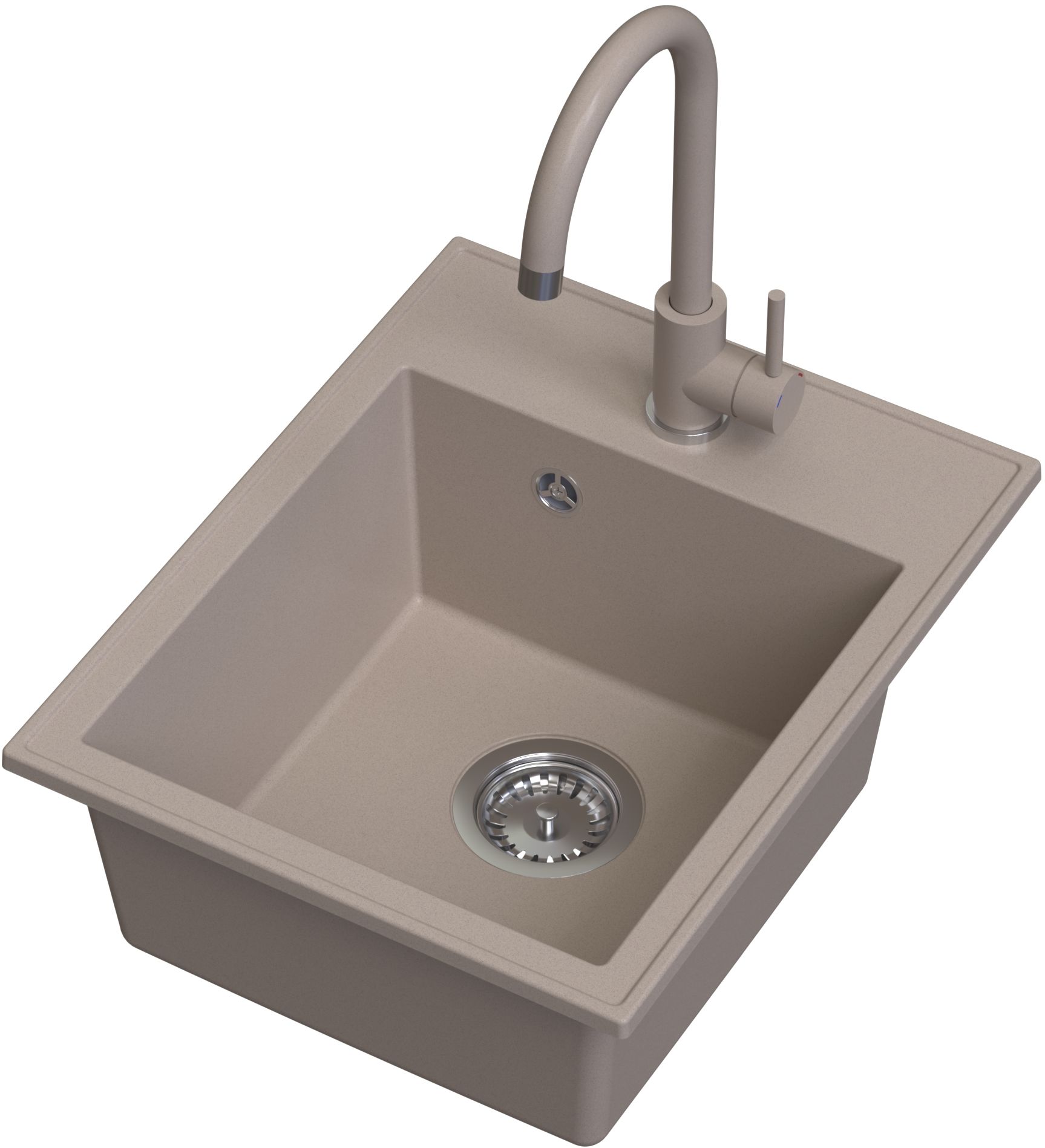 Darmowa Dostawa - Zlewozmywak z baterią beżowy/beżowy Ruvetti Tito Box LP3200TB4050BEW